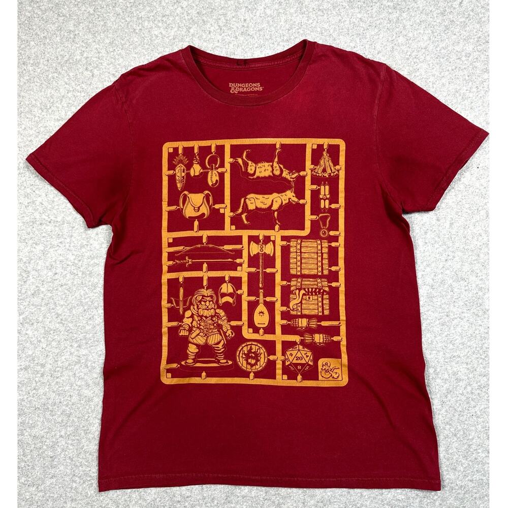 Loot Crate Lootwear Dungeons & Dragons DnD Graphic T-Shirt Short Sleeve Red S